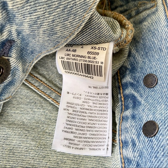 Levi’s made & crafted denim ombré embroidered trucker jacket XS - Picture 9 of 12